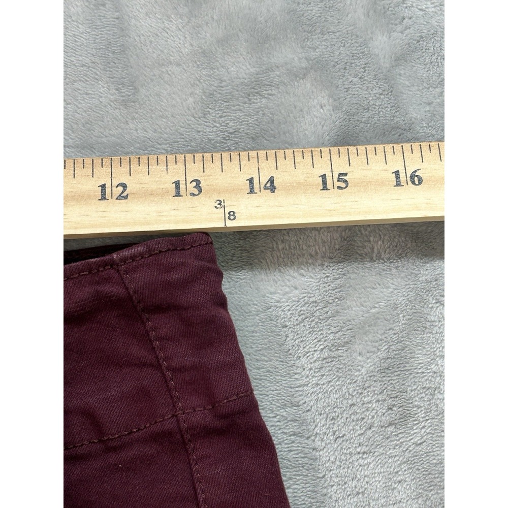 Forever 21 Womens Jeans Sz 28 Burgundy Pocketless Flare High Rise Stretch Boho - Picture 6 of 12